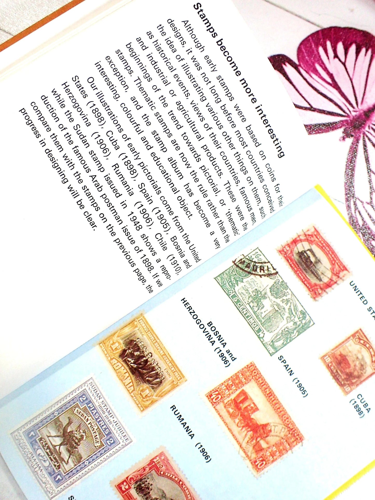 Stamps become more interesting, pictorial and foreign stamps. 