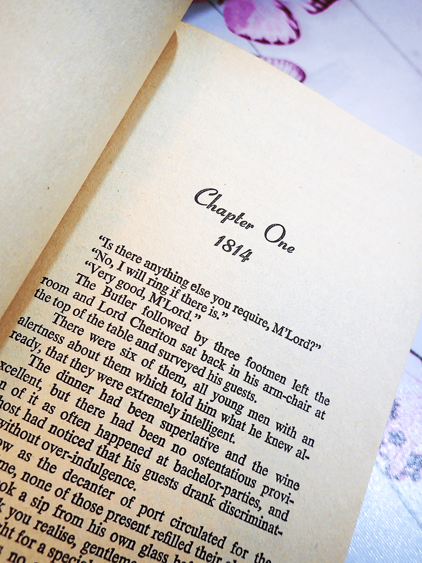 First page of Love and the Loathsome Leopard Barbara Cartland Corgi Paperback showing text: "Chapter One, 1814 - Is there anything else you require, M'Lord?"