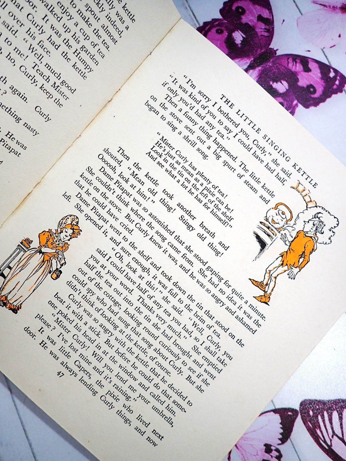 Page in My Enid Blyton Book Sweet Vintage Children's Book old Bedtime Story illus. Grace Lodge