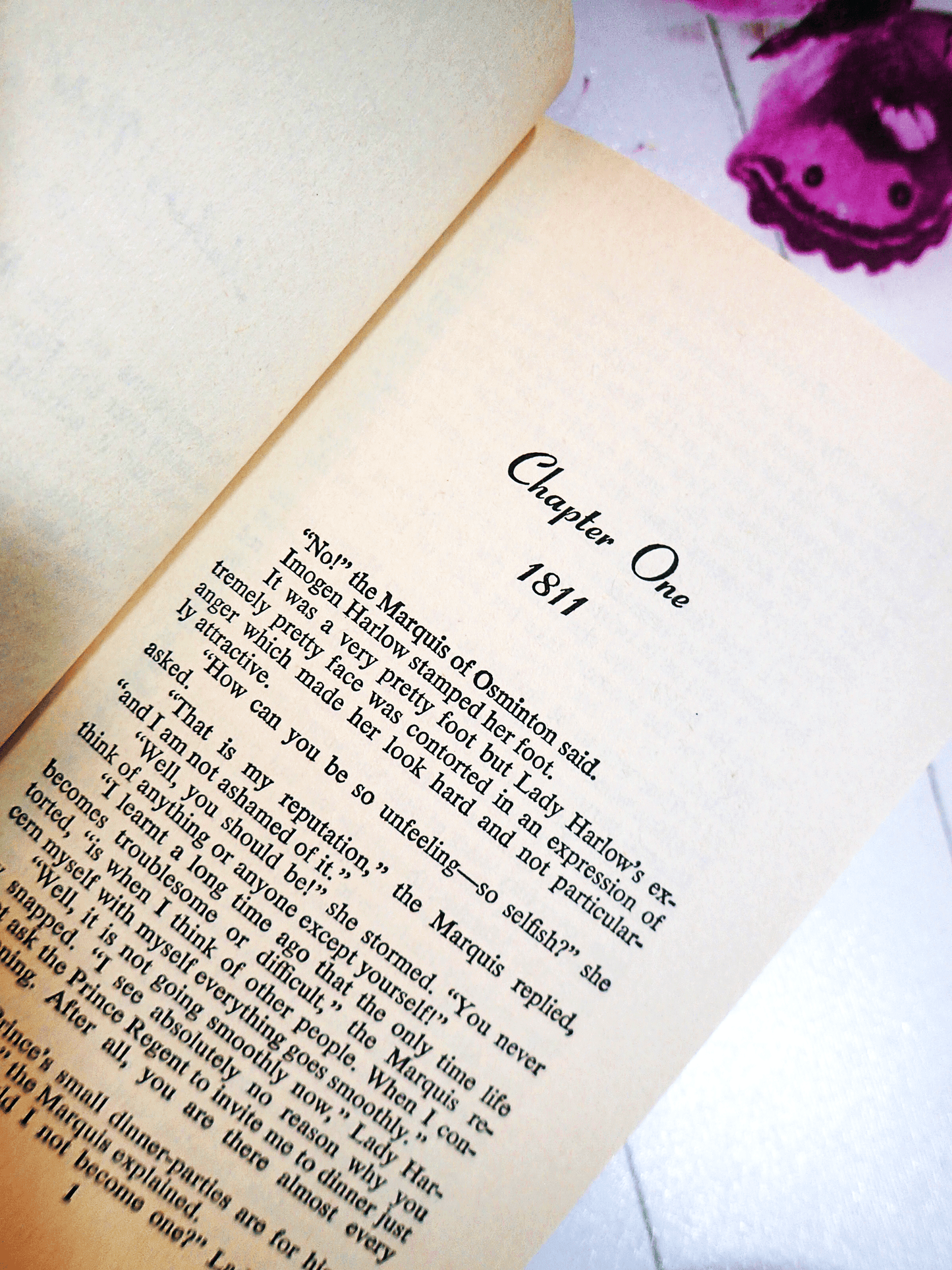 First Page of The Problems of Love Barbara Cartland Corgi showing text: "Chapter One 1811"