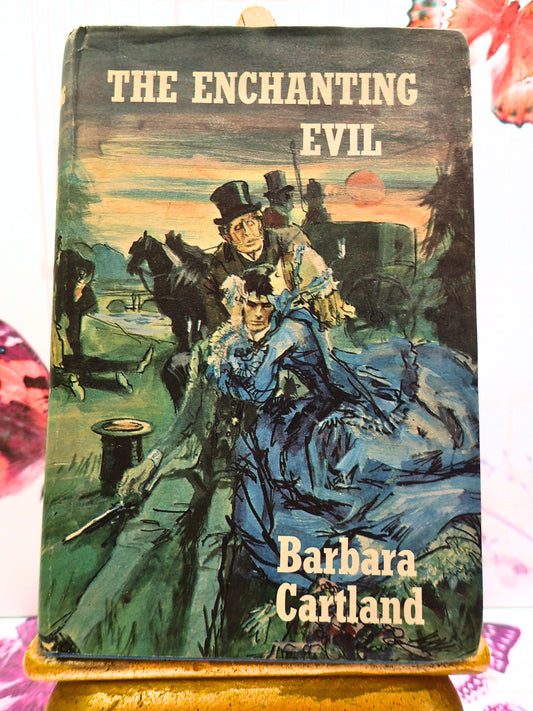 The Enchanting Evil by Barbara Cartland vintage historical omance book