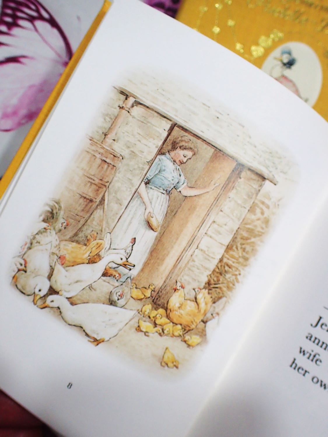 Illustration of Beatrix Potter in The tale of Jemima Puddle-Duck Centenary Edition with slipcase. 