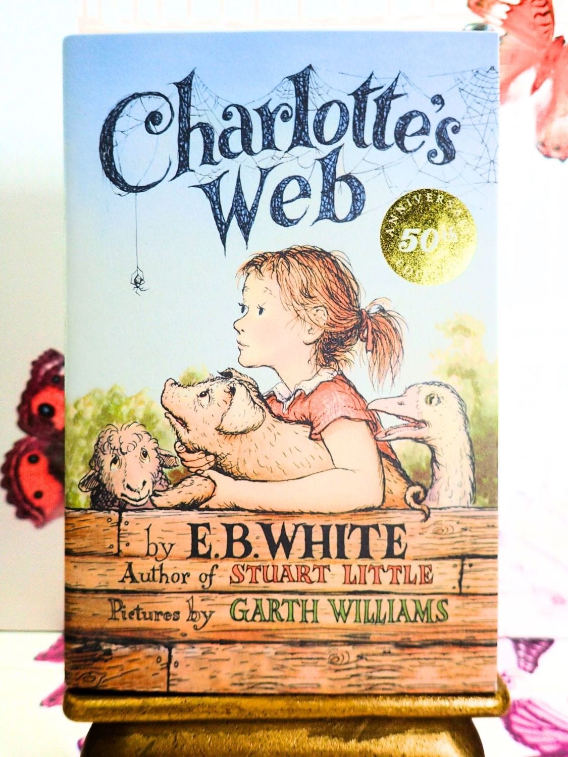 Vintage Children's Book Charlotte's Web by E. B. White Puffin 50th Anniversary Edition. 